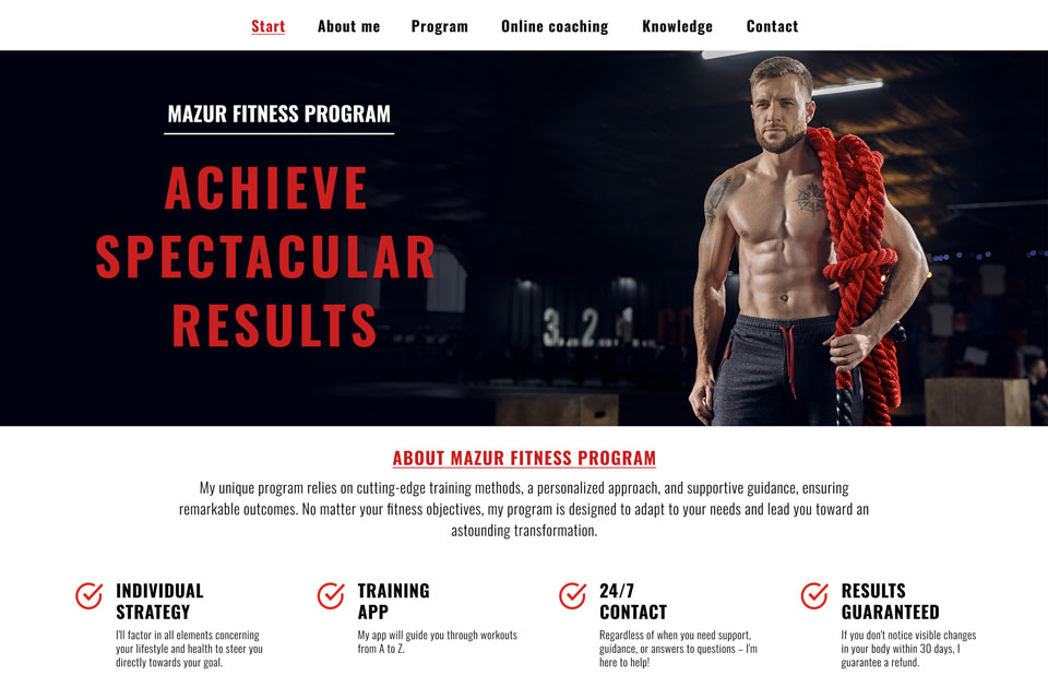 Project - Personal trainer